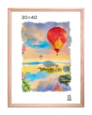 Фоторамка деревянная №1700, А3 (30х40), Светлое дерево, Zebra